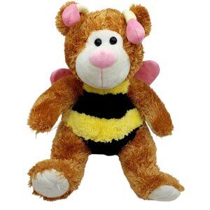 Inter American Bee Easter Spring  Plush Stuffed Animal Bear Brown pink 15"